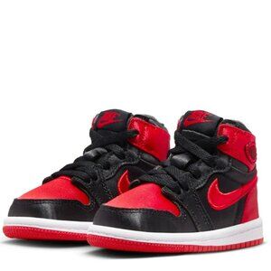 Jordan 1 Retro High Og (Toddler) Size 6 Black and Red Nike Baby Sneakers